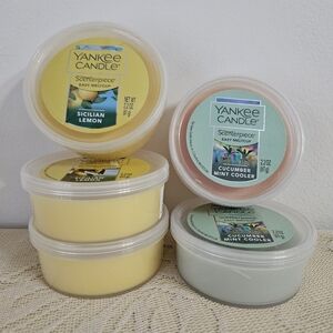 5 Yankee Candle Scenterpiece Sicilian Lemon Cuc Mint Cooler Mango Easy Melt Cups